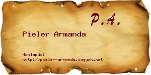 Pieler Armanda névjegykártya